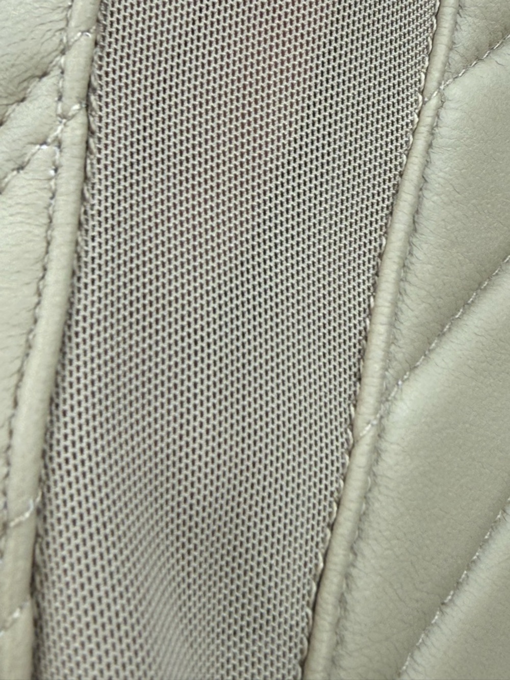 Blanc Noir Acceleration Asymmetric Taupe Leather Moto Mesh Jacket Size Small - Picture 11 of 15
